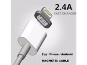 2.4A Magnetic Cable Micro Usb Cable for iPhone 6 6s 7 Plus 5s 5 Android Samsung Mobile Phone Data Charging Magnet Charger Cable