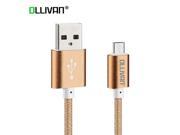 1.5M Nylon Braided Round USB Cable Strong Fabric Micro USB Data Sync Charging Cable for Samsung Xiaomi Huawei Android Smartphone