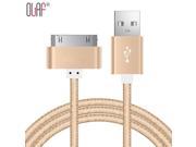 ly 30 Pin Braided Nylon Sync Data Charging Cable For iPad 2 3 Metal plug USB Charger Cable For iPhone 4 4s