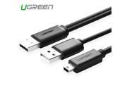 Ugreen Mini USB Cable 2.0 Data Sync charge Cable for HD with Dual USB Connector fast Charging Cable for Camera MPS 4 hard disk
