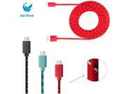 2 Meter 6 Feet Ruggedized Fabric Braided USB Male to Micro USB Male Data Sync Charging Cable for Samsung HTC Nokia Huawei