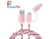 Cable for iPhone 6 7 Charger Aluminum Universal 1M ios 8 Pin Data Micro USB Cables for Samsung Galaxy Xiaomi Charging CinkeyPro