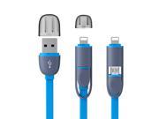 est Fashion Colorful Micro USB Cable 2 in 1 Sync Data Charging USB Cable for iPhone 5 5s 6 plus Samsung Xiaomi HTC Sony