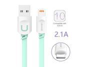 For IPhone Cable IOS 10 9 USAMS 2.1A Fast Charging 1m 1.5m Flat Usb Charger Cable For iPhone 7 i6 iPhone 6 6s Cable