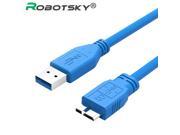 Robotsky Fast Speed USB 3.0 A to Micro B Cable USB3.0 Cord Data Sync Mobile Phone Cable for Samsung Note3 S5 Seagate Hard Disk