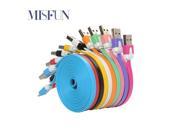 For iphone 4 4s 3gs Flat Noodle USB Charger Cable USB 30 Pin Sync Data Charging Cord for ipad 2 3 Iphone 5 5s 5c 6 6s Plus R0304