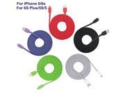 BrankBass 2M 10 Colours Flat Braided Fabic Woven Micro USB Data Sync Charger Cable Cord Wire for iPhone 5 5s 6 6Plus
