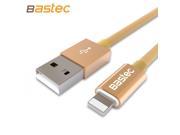 USB Cable For iPhone iOS 10 9 Bastec Solid colored Metal Nylon Braided Sync Data Charging Cable for iPhone 7 6s 6 plus 5 5s iOS