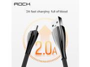 ROCK Metal Braid Typec cable 2A fast charging Type C to usb cable For OnePlus 2 Nexus 6P 5X ZUK Z1 sync data charger