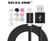 VOXLINK Nylon Braided Micro USB Cable 2M Data Sync USB Charger Cable For Samsung HTC LG huawei xiaomi Android Phones