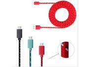 2m mobile phone Fabric Nylon Braided Micro USB Cable Charging Cord Charger data cable for Samsung Galaxy S3 4 6 LG xedain