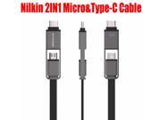 Nillkin Fast Charging Type C 2in1 USB Cable Micro to Type C for LG Nexus 5X 6P OnePlus 3 For Xiaomi MI5 Huawei P9 RC06