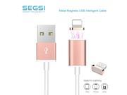 SEGSI Origianl Metal Magnetic Charging Charger Micro USB Cable For 8PIN iPhone iOS 5 5S 6 6S plus iPad Air Touch 4