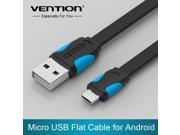 VENTION Mobile Phone Cable Flat Micro USB Cable 2.0 Data Sync Charger Cable For Samsung galaxy i9300 i9500 S4 S3 HTC