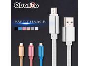 5V 2A Micro Usb Cable Mobile Phone Cables Nylon Data Charging For IPhone 7 6s Plus 5s 5 IPad Mini Samsung Sony HTC LG Android