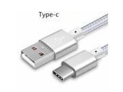 USB Type C Cable Nylon Line and Metal Plug Type C USB for Xiaomi 5 4S 4C Letv 1 2 S Pro Leshi Nokia N1 ZUK ZE etc
