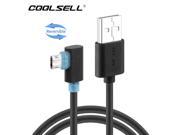 Coolsell Bend Micro USB Cable Fast Charging Mobile Phone Android Cable 2m USB Data Charger Cable for Samsung HTC LG