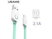 For IPhone Cable IOS 10 9 USAMS 2.1A Fast Charging 1m 1.5m Flat Usb Charger Cable For iPhone 7 i6 iPhone 6 6s Cable