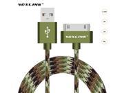 VOXLINK USB Sync Data Charging Charger Cable Cord 30 Pin Metal plug USB Cable for Apple iPhone 4 4S ipod ipad 2 3 4