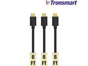 Tronsmart MUPP2 6ft*3 USB 2.0 Gold Plated Male to Micro USB Cable 1.8m*3 with Gold connector compatible for xiaomi etc