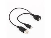 Update Quality Micro USB Host OTG Cable with USB Power for Samsung i9100 i9300 I9500 N7000 N7100 I9000 Android OTG Splitter