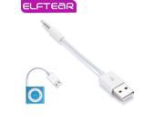 USB 2.0 Data Sync Charger Transfer Cable for Apple iPod Shuffle 3rd 4th 5th 6th MP3 Player 3.5mm Jack Adapter Charging Cord