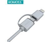 ROMOSS CB20 Micro USB and Lightning Port Charge Cable 2A Faster Charging USB Cable for Android Phone and iPhone iPad
