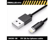black for lightning 1m 0.3m data usb cable charger for iphone 7 6 6S 5 5S 5C ipad cable mobile phone cables charger cord
