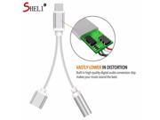 SHELI 8pin to 3.5MM Headphone Headset Jack usb cable Charger 2 in 1 Charging Audio Adapter For iPhone 7 7Plus Earphone Cable