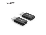 Anker Type C to Micro USB Cable Adapter Female Converter 2 in 1 pack Charging Data Sync Converter USB 2.0 USB C Adapter Coverter
