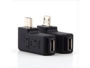 Micro usb Male to Micro USB Female 90 270 degree Angle Converter Connector data Sync Charger Adapter for Tablets Phones Cable