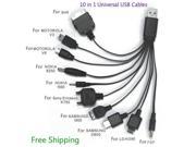 MOONBIFFY 10 in 1 universal usb cables for mobile phones multi charger line For iphone ipad Samsung HTC Blackberry