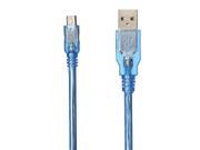 1FT 30CM Mini USB Cable Data Sync Charger Cable for MP3 MP4 Camera Mobile Cell Phone Clear Blue