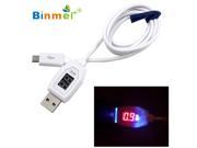 Hot selling Binmer Digital LCD Display Micro USB Data Charging Voltage Current Cable Cord For Android Phone ly Aug.4