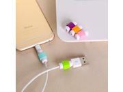 10 Pieces Lot Mini Cute Silicone USB Cable Protector Plastic Cord Protection Wire Cover shell for iphone 5 5s 6 6s 7 plus Cable