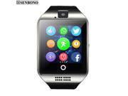 SENBONO Bluetooth Smart watch Q18 Passometer Sport Anti-lost with Touch Screen Camera TF Card Smartwatch for Android pk DZ09 A1