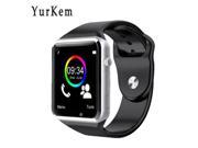 Yurkem Wearable Devices A1 Smart Watch Clock Sync Notifier Support SIM TF Card Connectivity Apple iphone and Android Smartwatch