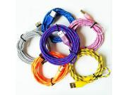 2m Braided Wire Micro USB Cable Sync Nylon Woven Charger Cords For iphone5 5s 6 6s 6plus For Samsung Galaxy S3 S4 S6