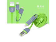 arrival 2 in 1 Micro USB Cable 8Pin Sync Data Charging USB cable for iphone 6 6s plus charge cable for samsung galaxy s5