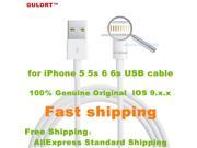100% Original for iPhone 5 5s 6 6s USB cable support ios 9 for Lightning 8 pin Data Sync Adapter cables