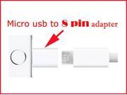 Micro USB to 8 pin Data Sync Charger Convertor Cable Charging Adapter For iPhone 6 plus 5 5S 5C ipad mini air ipod touch IOS 8 9