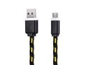 Flat Braided Fabric Synchronization Charging Cable Micro USB Cable for Smartphone 1M 2M 3M