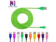 Nylon Braided Micro USB Cable 2A Fast Charging 3m USB Charger Adapter Data Sync Cord For Samsung Galxy LG G3 HTC Cables