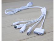 5 in 1 USB Cable Universal Cell Phone USB Cable core 1 to 5 for Samsung for iphone 4 5 6 ipad HTC MP3 MP4 Nokia Android phone
