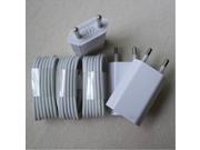 3pcs EU Standard Travel Home AC Wall Charger Adapter 3 Pcs Data Sync Charger Cable Cord for iPhone 6 6s 6 s plus 5 5S 5C iOS9