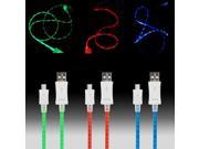 LED Micro USB Cable Mobile Phone Charging Cable 100cm 3ft USB 2.0 Data sync Charger Cable for Samsung galaxy HTC Android Phone