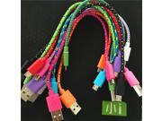 20cm Braid Micro USB Cable 2.0 Data sync Charger cable For Samsung galaxy s3 s4 n7100 phone and android phone