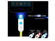 Micro USB Cable Intelligent LED Light Charging Cable For Samsung S6 S5 S4 Note 5 Sync Data Cable Smart Coloful Noodle Jelly line