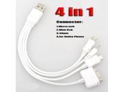2015 Universal 4 in 1 USB Charger Phone Multi Cable Charging Cord cell Mobile phone Adapter