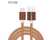 Original PU Leather line Metal Plug Micro USB 8Pin Charge Data USB Cable for iPhone 6s 5 Plus Samsung Sony LG Fast Charge